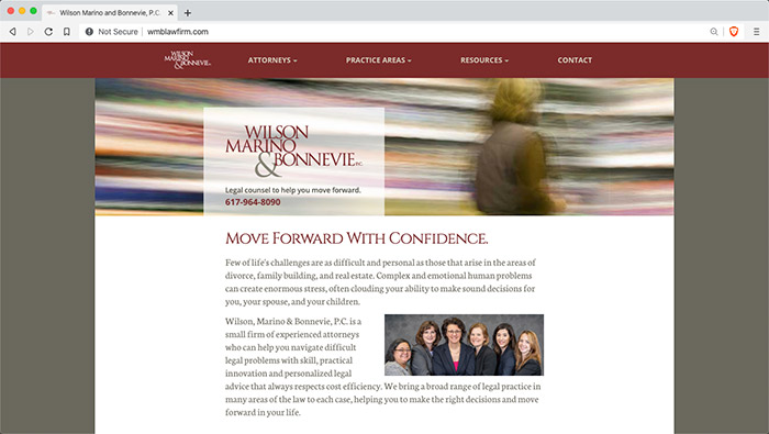 Website for Wilson Marino and Bonnevie